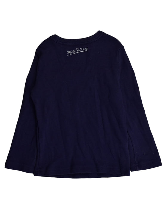 A Navy Long Sleeve Tops from Milk on the Rocks in size 3T for boy. (Back View)