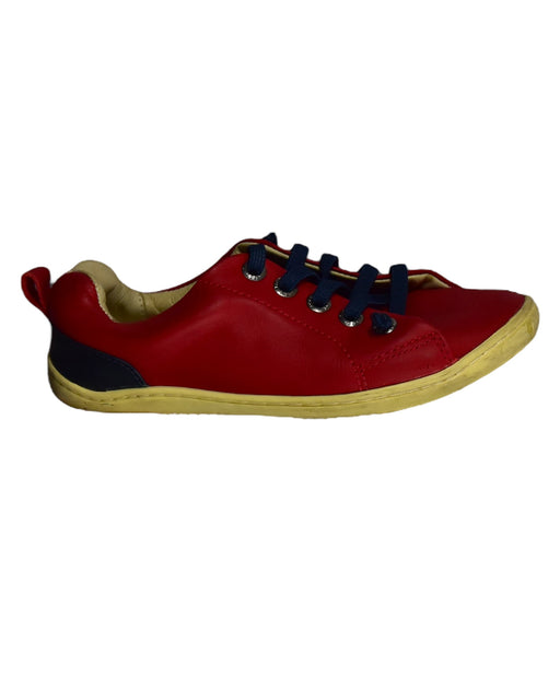 A Red Sneakers from Tip Toey Joey in size 6T for girl. (Front View)
