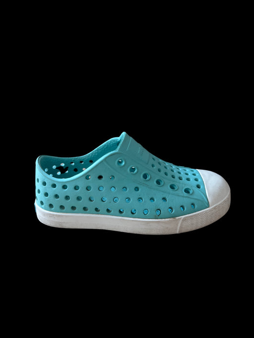 A Blue Slip Ons from Native Shoes in size 18-24M for neutral. (Front View)