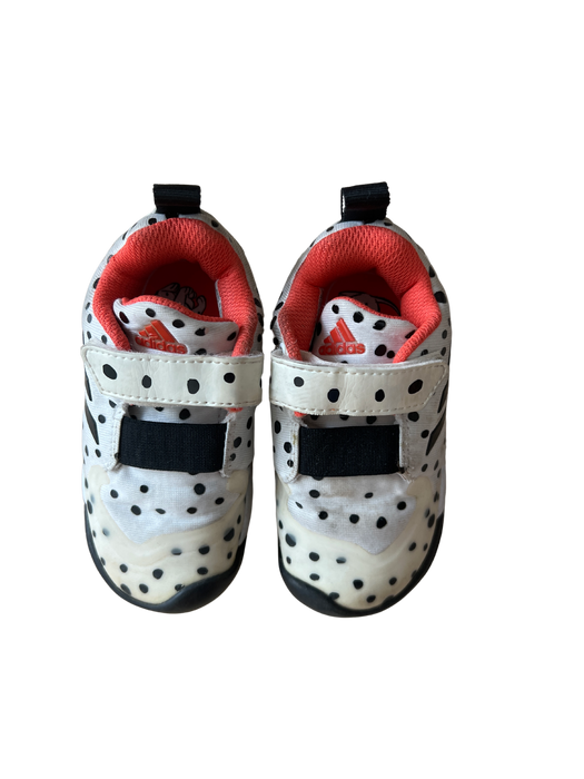 A White Sneakers from Adidas in size 18-24M for neutral. (Back View)