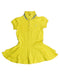 A Yellow Short Sleeve Dresses from Raph and Remy in size 4T for girl. (Front View)