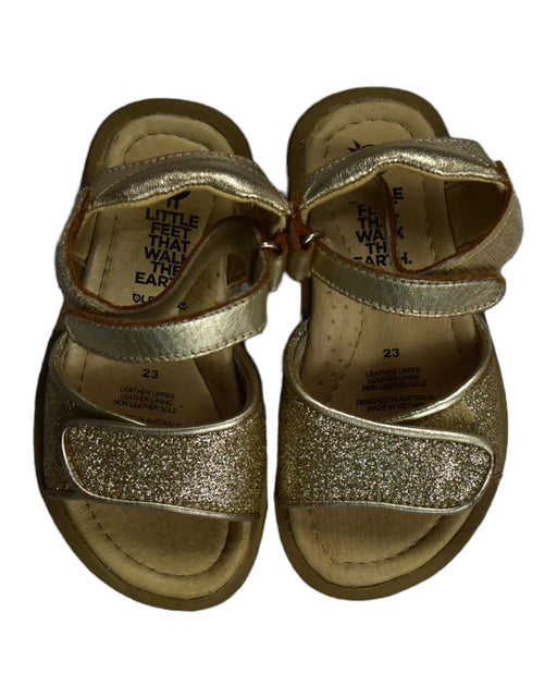 A Gold Sandals from Old Soles in size 18-24M for girl. (Front View)
