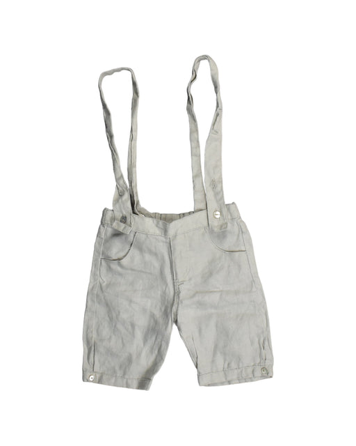 A White Overall Shorts from Tartine et Chocolat in size 12-18M for boy. (Front View)