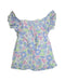 A Blue Short Sleeve Dresses from Seed in size 4T for girl. (Back View)