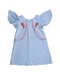 A Blue Short Sleeve Dresses from Sea Apple in size 6T for girl. (Front View)