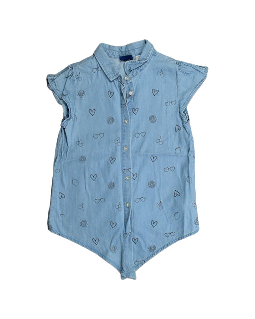 A Blue Sleeveless Polos from Chicco in size 7Y for girl. (Front View)