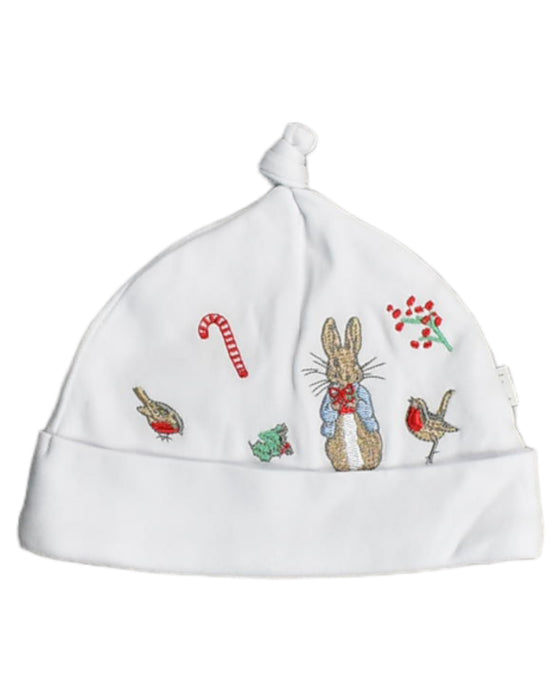 A White Beanies from Jojo Maman Bébé in size 6-12M for boy. (Front View)
