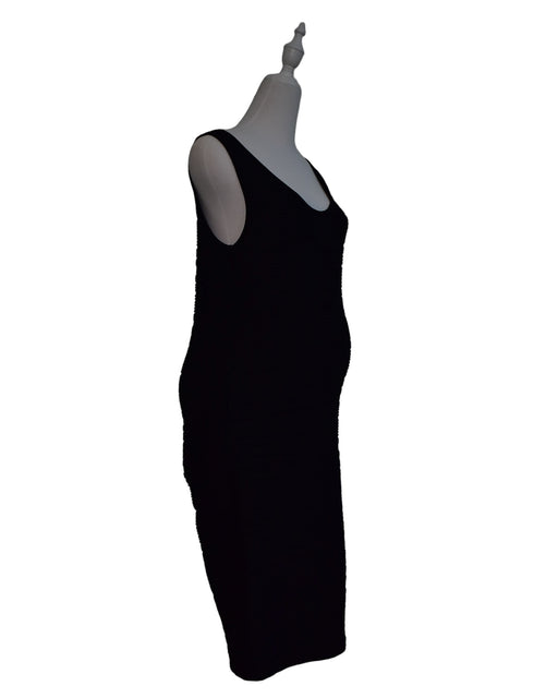 A Black Sleeveless Dresses from Pea in a Pod in size L for maternity. (Front View)