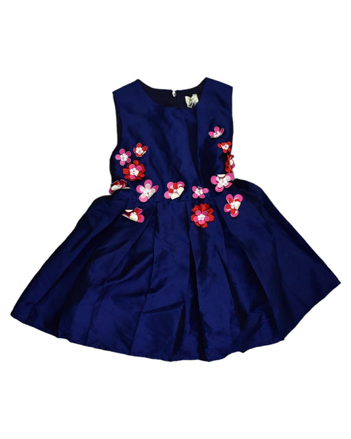 A Blue Sleeveless Dresses from A Little Fable in size 3T for girl. (Front View)