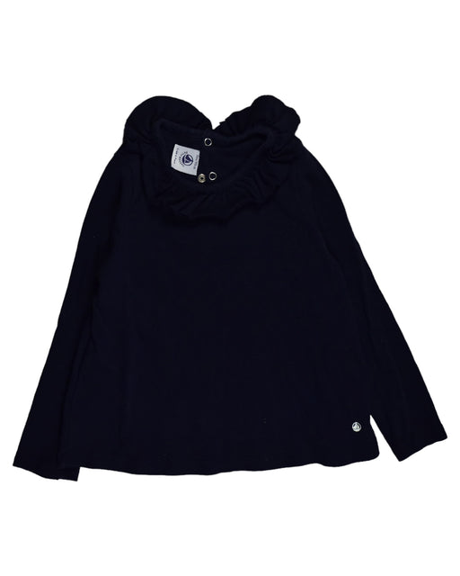 A Navy Long Sleeve Tops from Petit Bateau in size 3T for girl. (Front View)
