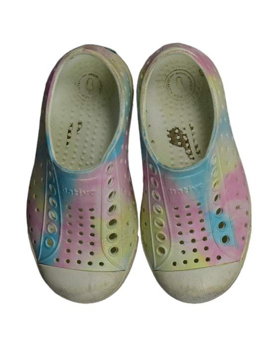A Multicolour Slip Ons from Native Shoes in size 3T for girl. (Back View)