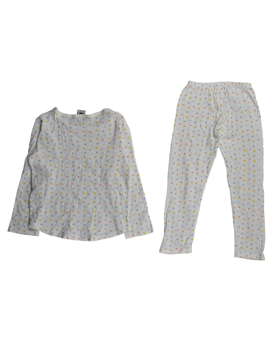A White Pyjama Sets from Petit Bateau in size 4T for girl. (Back View)