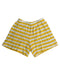 A Yellow Shorts from Petit Bateau in size 6T for girl. (Front View)