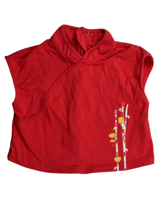 A Red Sleeveless Tops from Elly in size 3T for girl. (Front View)