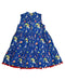 A Blue Sleeveless Dresses from Maison Q in size 4T for girl. (Back View)