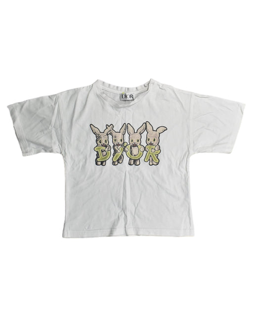 A White T Shirts from Dior in size 6T for neutral. (Front View)