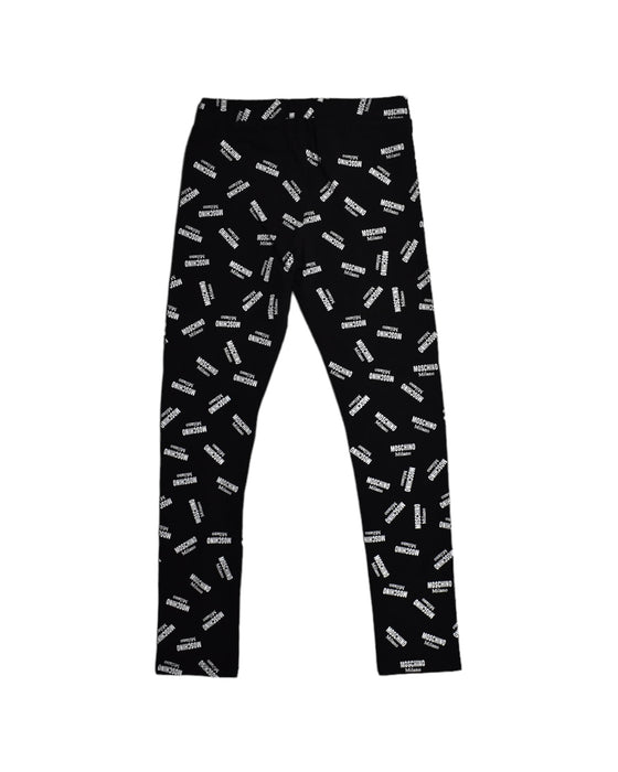 A Black Leggings from Moschino in size 10Y for girl. (Back View)
