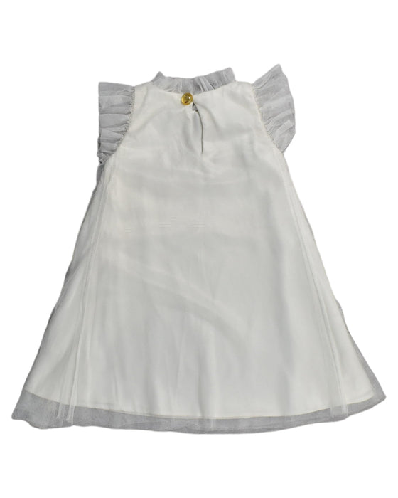 A White Sleeveless Dresses from Christian Dior in size 4T for girl. (Back View)