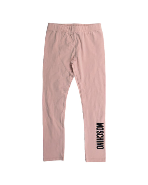 A Pink Leggings from Moschino in size 10Y for girl. (Front View)