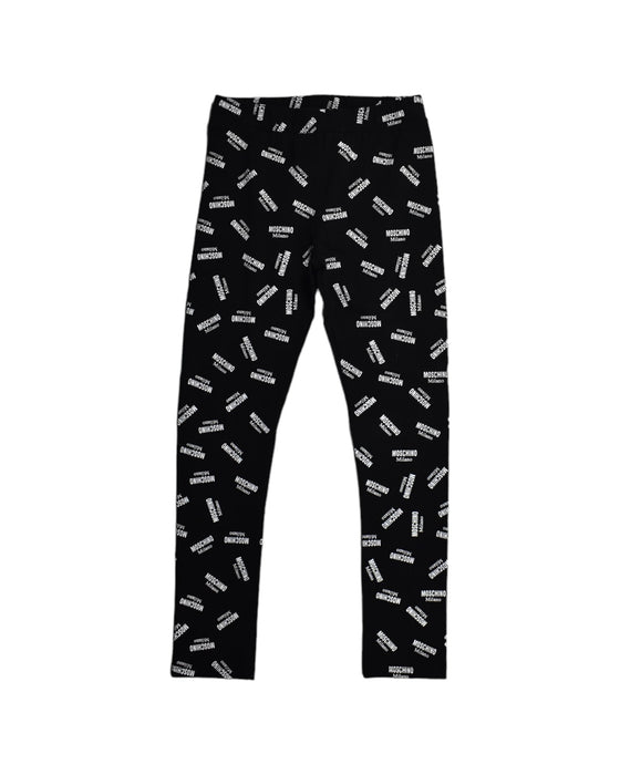A Black Leggings from Moschino in size 10Y for girl. (Front View)