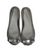 A Silver Flats from Mini Melissa in size 7Y for girl. (Back View)
