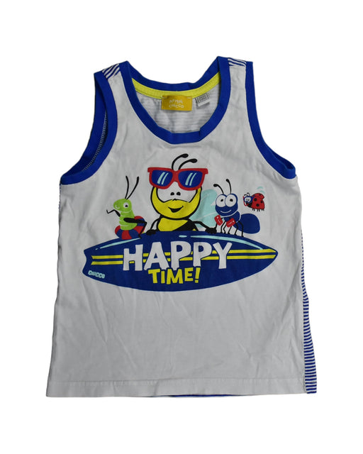 A Grey Sleeveless Tops from Chicco in size 3T for boy. (Front View)