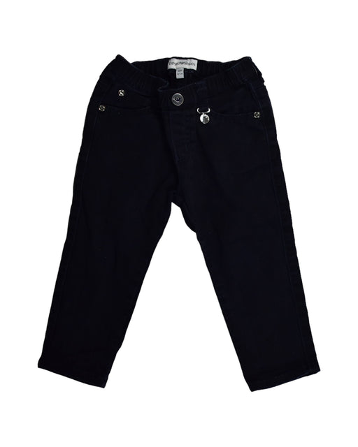 A Black Jeans from Emporio Armani in size 12-18M for girl. (Front View)