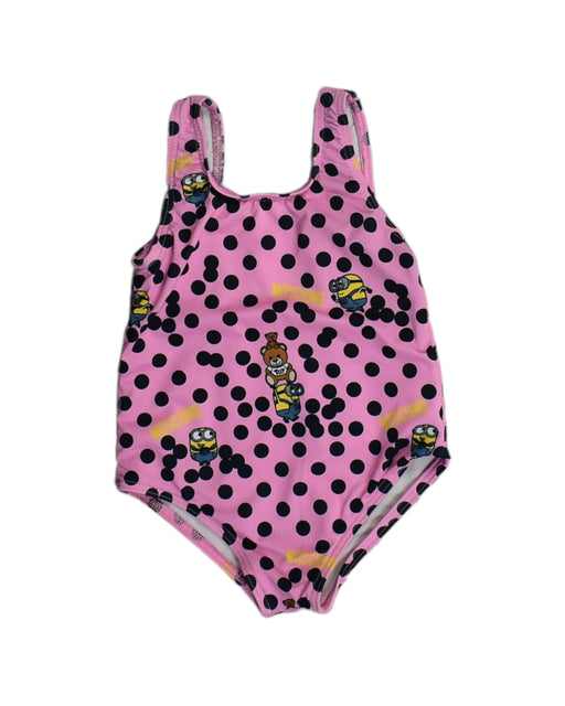 A Pink Swimsuits from Moschino in size 12-18M for girl. (Front View)