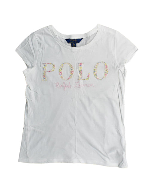 A White T Shirts from Polo Ralph Lauren in size 10Y for girl. (Front View)
