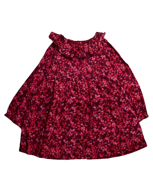 A Red Long Sleeve Dresses from Jacadi in size 18-24M for girl. (Front View)