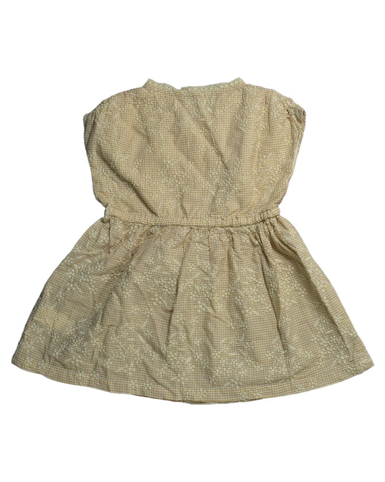 A Yellow Sleeveless Dresses from Gingersnaps in size 18-24M for girl. (Back View)