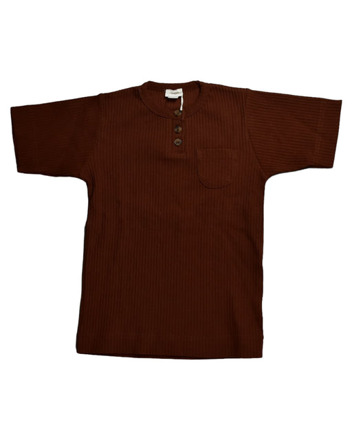 A Brown Short Sleeve Tops from Jamie Kay in size 5T for boy. (Front View)