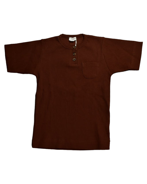 A Brown Short Sleeve Tops from Jamie Kay in size 5T for boy. (Front View)