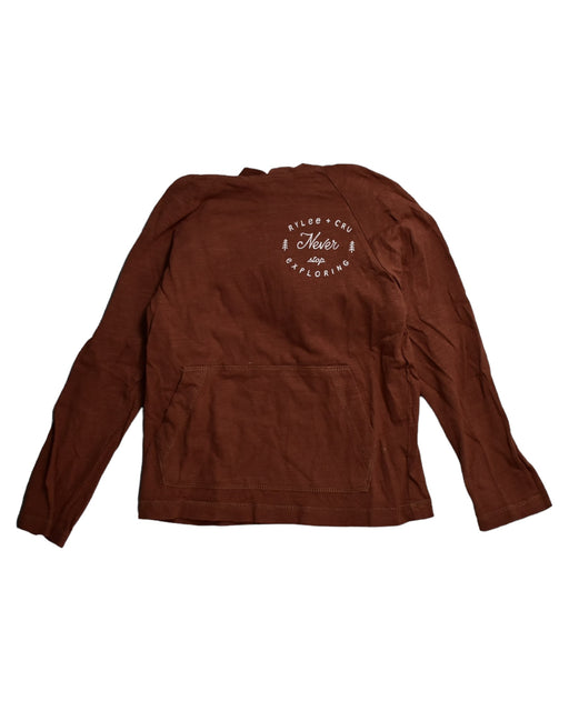 A Brown Hoodie from Rylee + Cru in size 5T for neutral. (Front View)