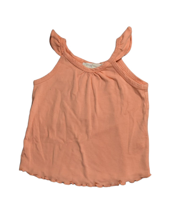A Orange Sleeveless Tops from Chateau de Sable in size 18-24M for girl. (Front View)