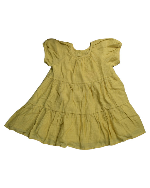 A Yellow Short Sleeve Dresses from Our Mini Nature in size 12-18M for girl. (Front View)