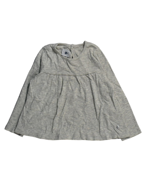 A Grey Long Sleeve Tops from Petit Bateau in size 18-24M for girl. (Front View)