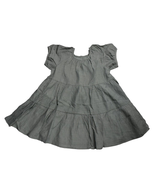 A Grey Short Sleeve Dresses from Our Mini Nature in size 2T for girl. (Front View)