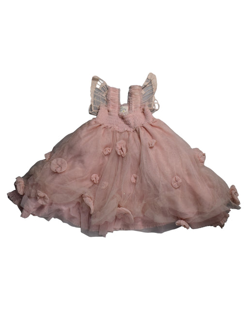 A Pink Short Sleeve Dresses from Luna Luna in size 12-18M for girl. (Front View)