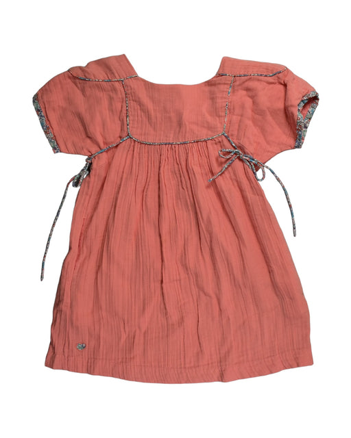 A Orange Short Sleeve Dresses from Chateau de Sable in size 4T for girl. (Front View)