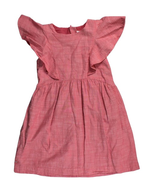 A Pink Sleeveless Dresses from Chateau de Sable in size 6T for girl. (Front View)