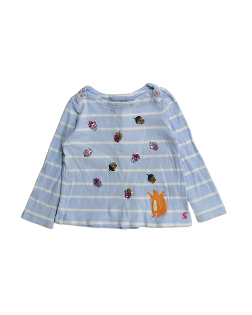 A Blue Long Sleeve Tops from Joules in size 3T for girl. (Front View)