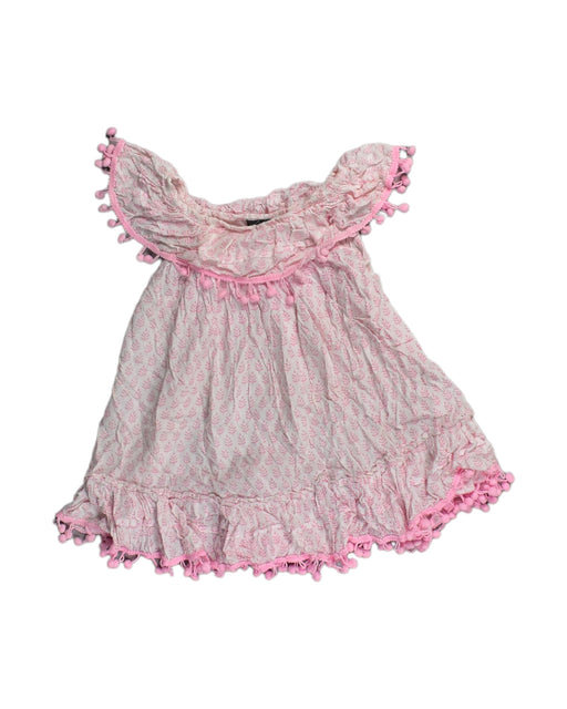 A Pink Sleeveless Dresses from White Ginger in size 2T for girl. (Front View)