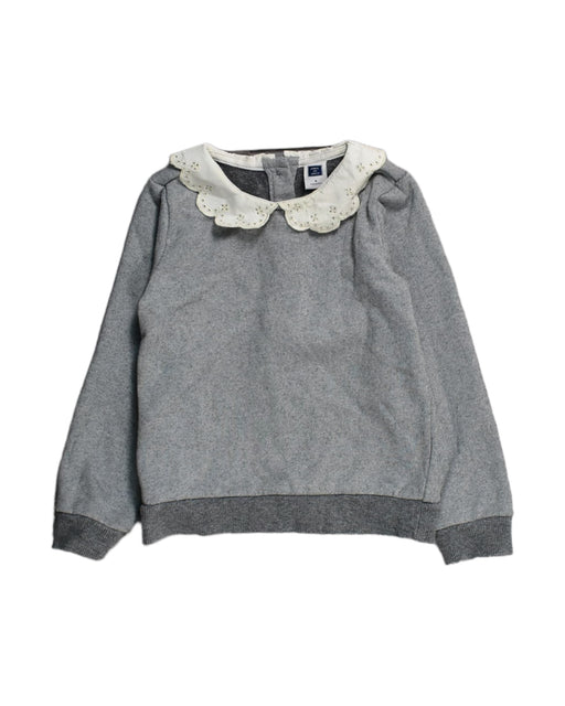 A Grey Long Sleeve Tops from Janie & Jack in size 3T for girl. (Front View)