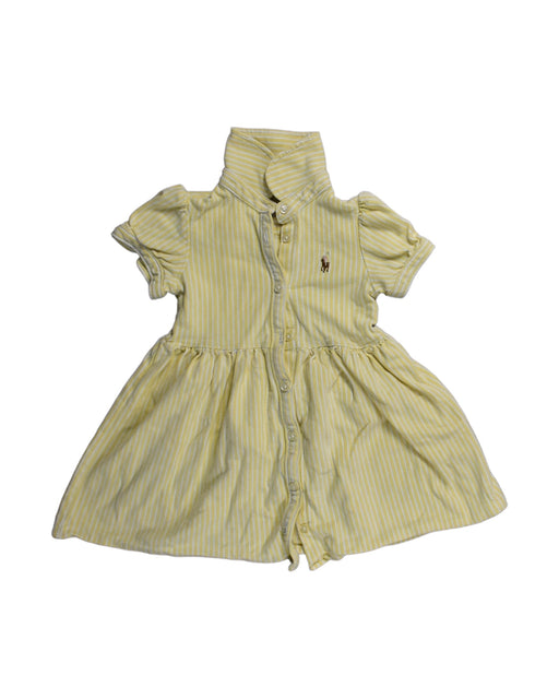A Yellow Short Sleeve Dresses from Ralph Lauren in size 12-18M for girl. (Front View)