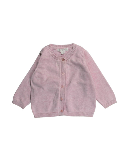A Pink Cardigans from Purebaby in size 6-12M for girl. (Front View)