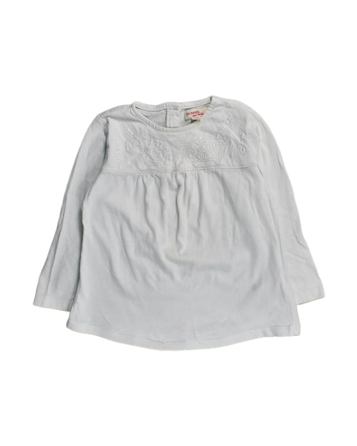 A White Long Sleeve Tops from Du Pareil au même in size 3T for girl. (Front View)