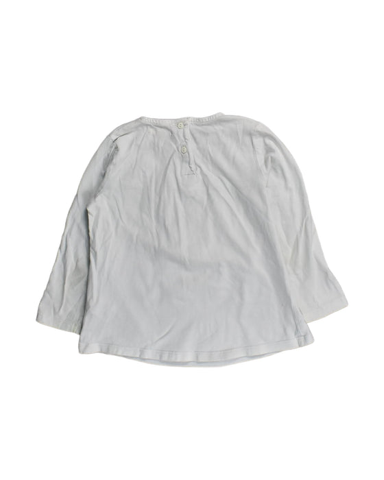 A White Long Sleeve Tops from Du Pareil au même in size 3T for girl. (Back View)