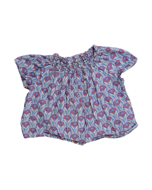 A Blue Short Sleeve Tops from Bonpoint in size 3T for girl. (Front View)