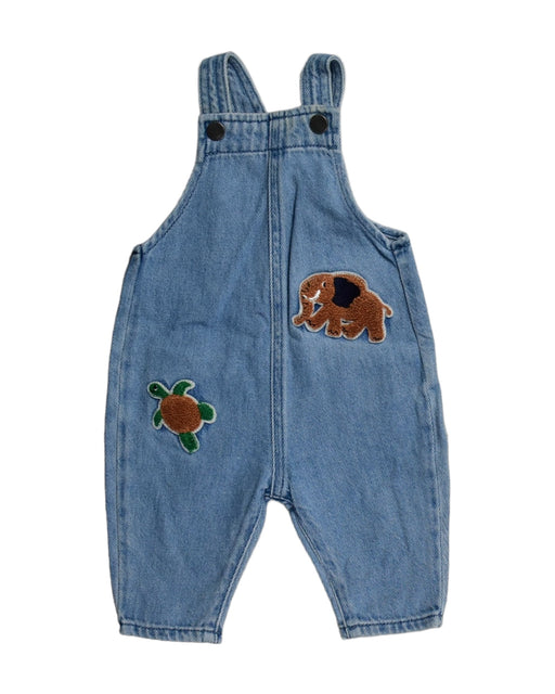 A Blue Long Overalls from Seed in size 0-3M for girl. (Front View)